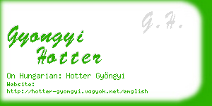 gyongyi hotter business card